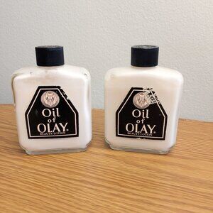 lot of 2 oil of olay beauty lotion 4 fl oz moisturizer face hands vintage 1970s
